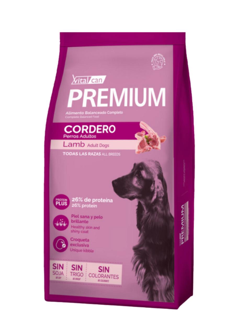 Alimento Vitalcan Premium Perro Adulto Cordero