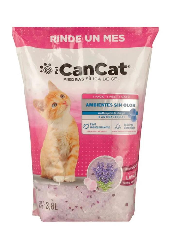 Piedras Sanitarias Gato CanCat Silica Gel Lavanda 3,8lt